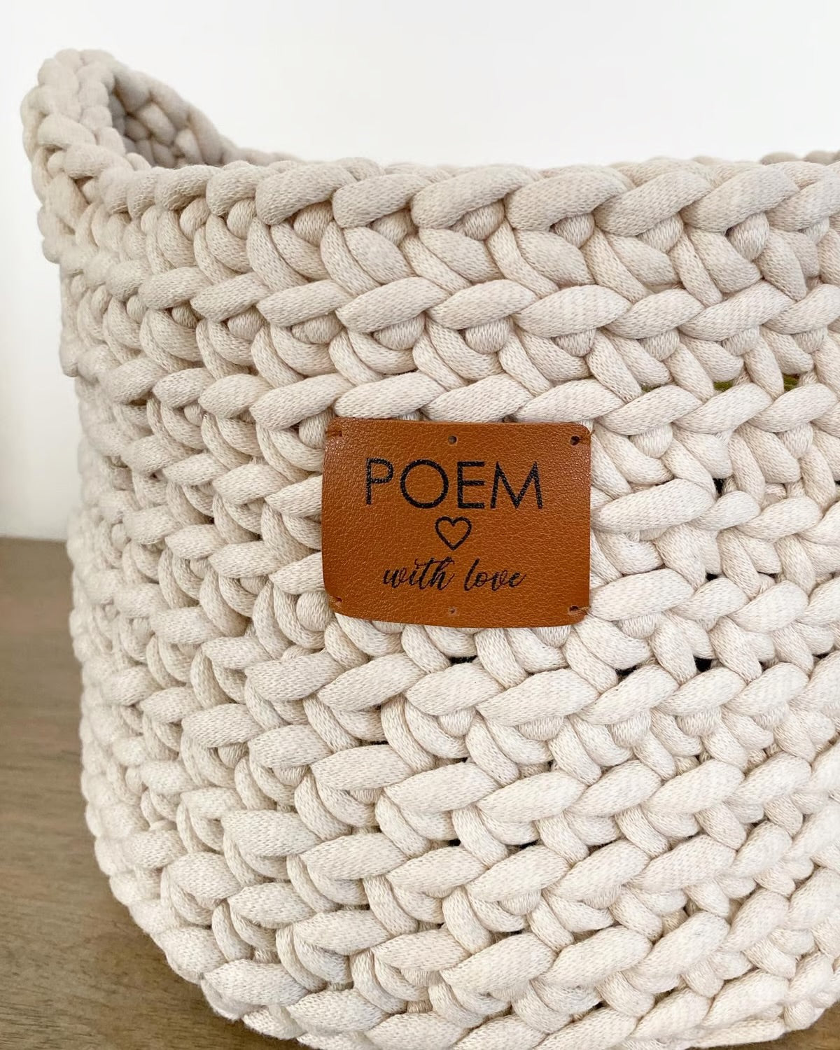 Grosse corbeille crochet personnalisable