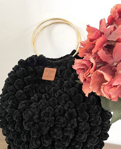 Sac crochet fait main en velours 